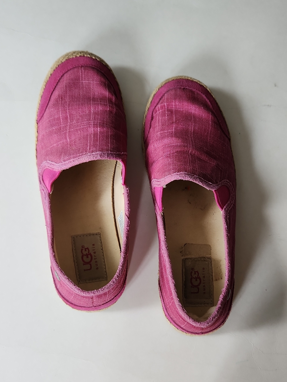 UGG Fuchsia Canvas Slip-On Espadrilles